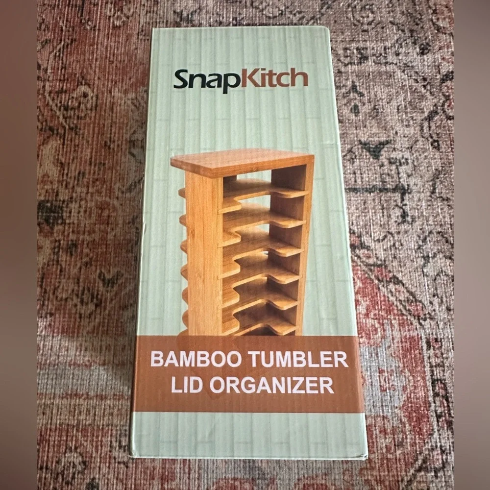🆕 SNAPKITCH Bamboo Tumbler Lid Organizer